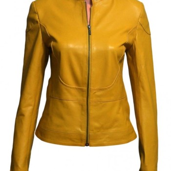 Megan Fox Yellow Leather Jacket