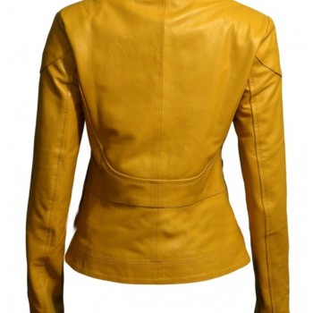 Megan Fox Yellow Leather Jacket