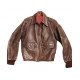 Men's 1950s Bomber Vintage Leather Brown Jacket