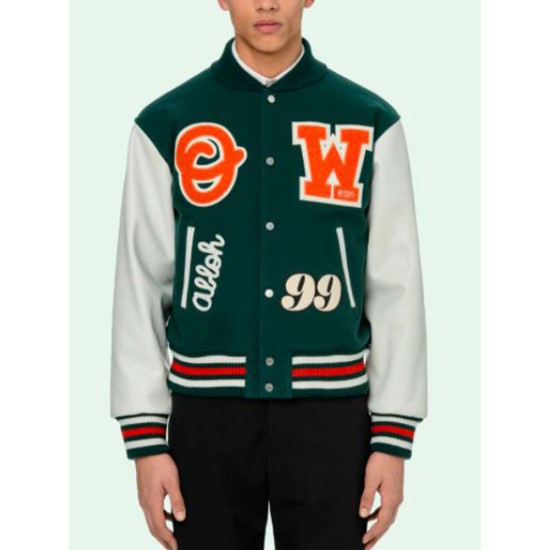 Off white green jacket hotsell