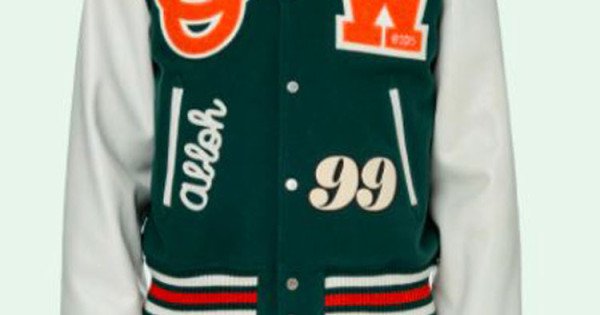 Men's Letterman Barrel Off White Varsity Jacket Green - Jackets Expert