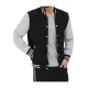 Men's Bomber Baseball Black and Grey Jacket