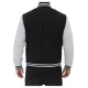 Men's Bomber Baseball Black and Grey Jacket