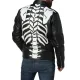 Men's Motorcycle Skeleton Black Leather Jacket