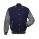 Men's Blue and Gray Bomber Jacket