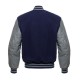 Men's Blue and Gray Bomber Jacket