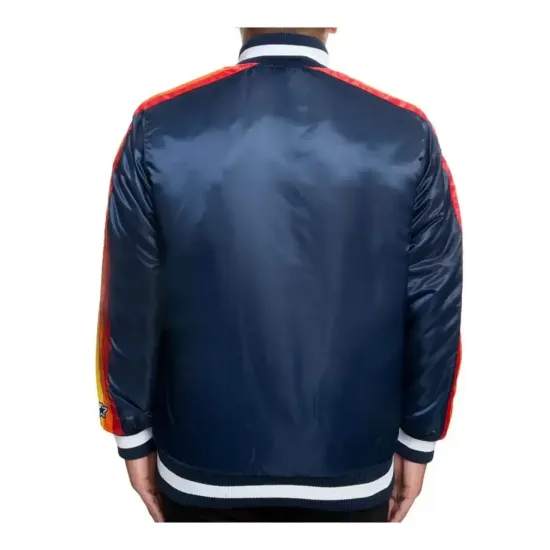 Men's Astros Houston Blue Satin Jacket