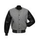 Men's Bomber Grey Wool Varsity Jacket