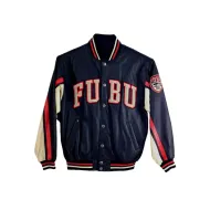 Men's FUBU Bomber Blue Leather Jacket