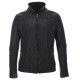 Men's Stand Up Collar Casual Black Leather Jacket