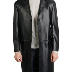 Men's Casual Wear Walking Cowhide Leather Coat