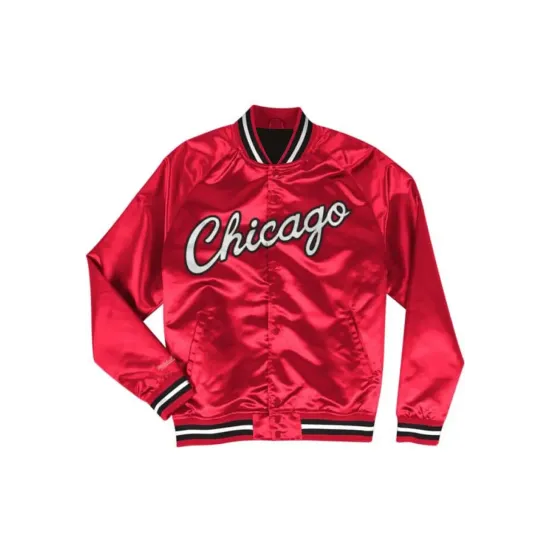 Men's Bulls Satin Bomber Jacket