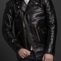 Men's Cow-Hide Black Leather Biker Rider's Jacket