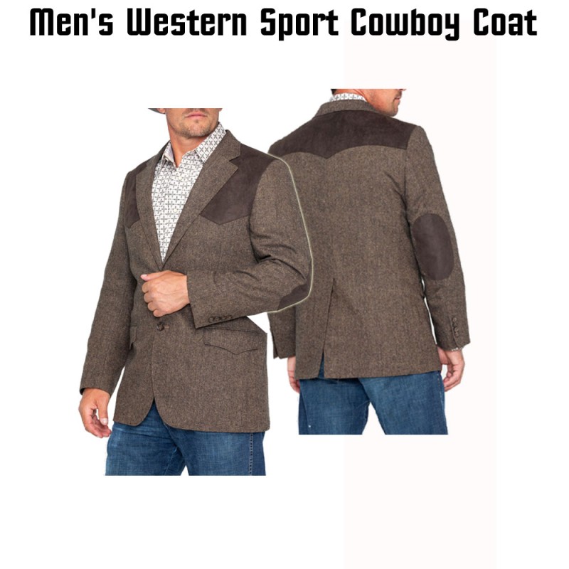 Men's Sport Cowboy Western Button Blazer