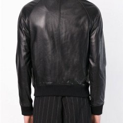 Men's Bomber Dallas Black Leather Jacket