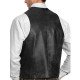 Men's Vintage Designer Black Leather Vest