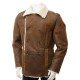 Men's Shearling Double Breasted Leather Coat