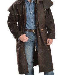 Men's Cowboy Low Ride Duster Brown Coat