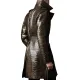 Men's Double Breasted Alligator Brown Coat