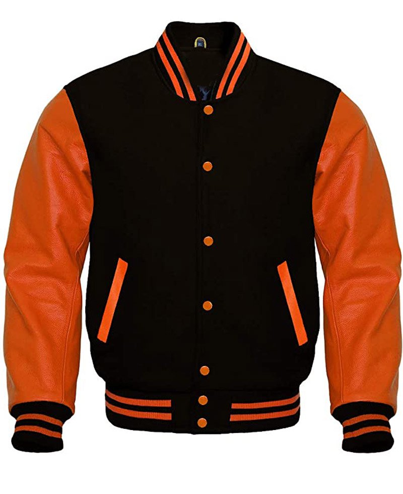 varsity jacket orange