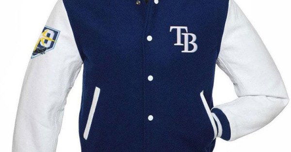 Wool/Leather Tampa Bay Rays Blue Varsity Jacket - Jackets Masters