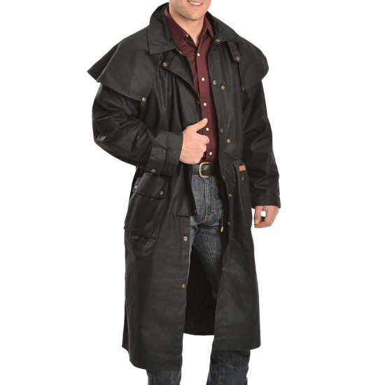 Mens long duster coat hotsell