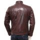 Men’s Motorcycle Oxblood Quilted Leather Jacket