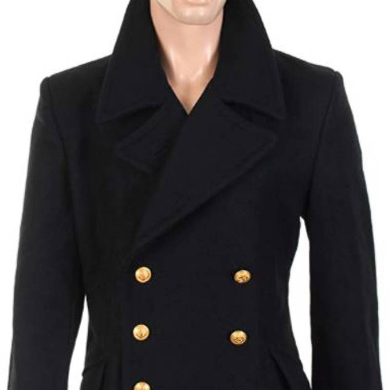 Men's Naval Black Great Coat