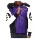 Mens Purple 8 Ball Hooded Bomber Jacket