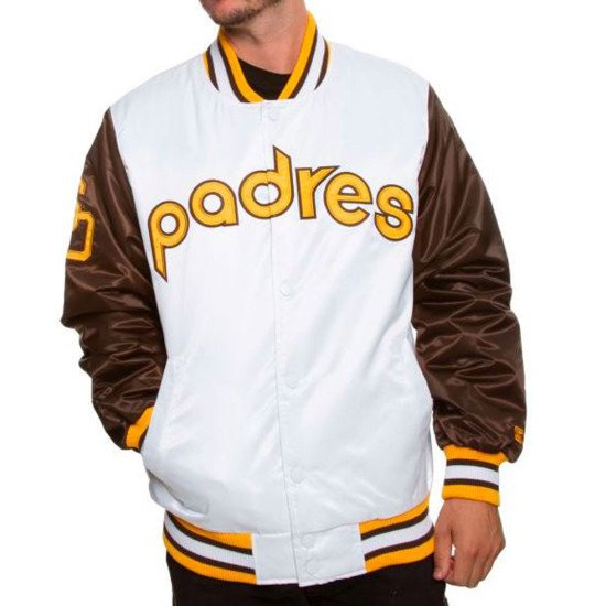 Men's Padres San Diego Brown and  White Jacket