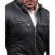 Men's Slim Fit Belted Leather Jacket