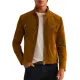 Men's Snap Tab Collar Suede Peccary Jacket