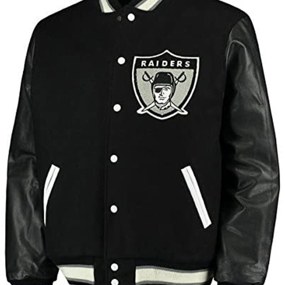 men's raiders letterman jacket