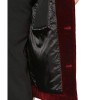 Men's Velvet Red Jacket with Faux Fur Collar