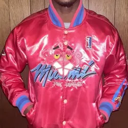 Miami Pink Panther Varsity Jacket