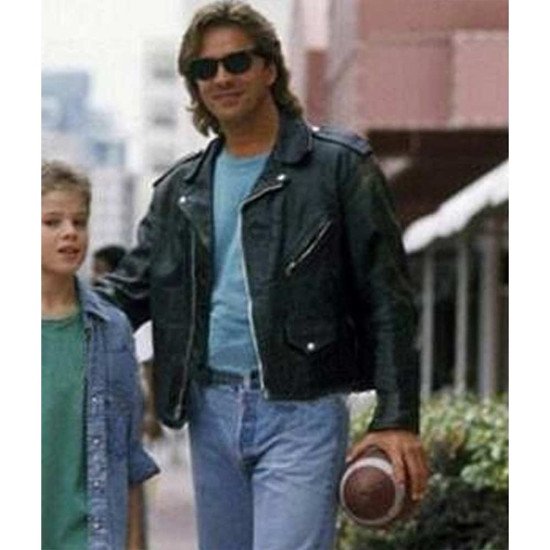 Miami Vice James Crockett Black Leather Jacket