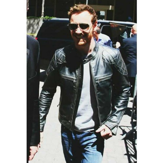 Michael fassbender leather jacket hotsell