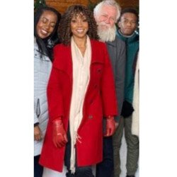 Rukiya Bernard Christmas in Evergreen Red Coat