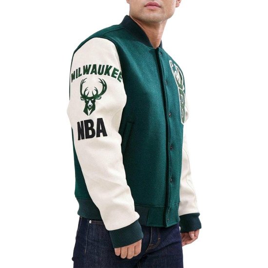 Milwaukee Bucks Green Varsity Jacket