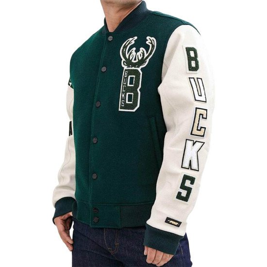 Milwaukee Bucks Green Varsity Jacket