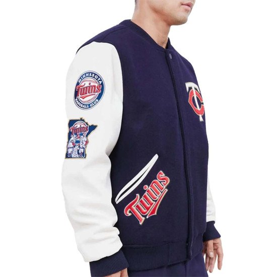 Minnesota Twins Navy Blue Letterman Jacket