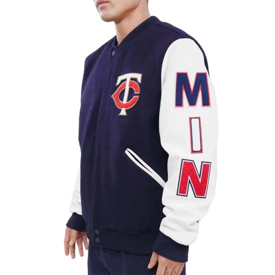 Minnesota Twins Navy Blue Letterman Jacket