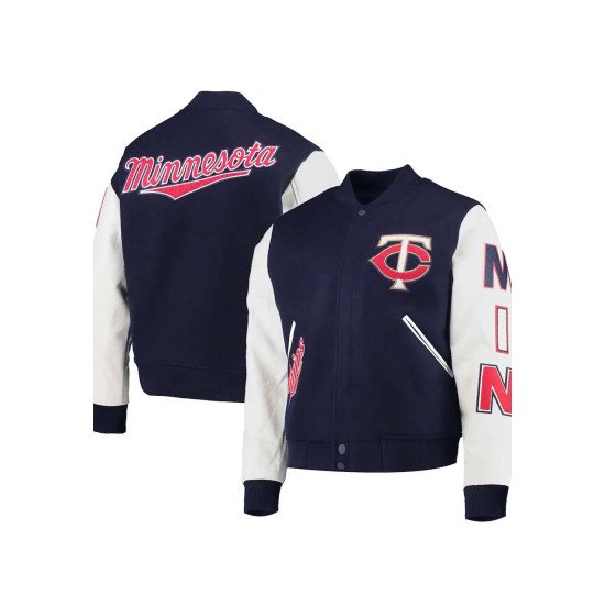 Minnesota Twins Navy Blue Letterman Jacket