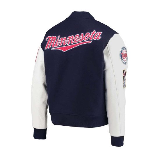 Minnesota Twins Navy Blue Letterman Jacket