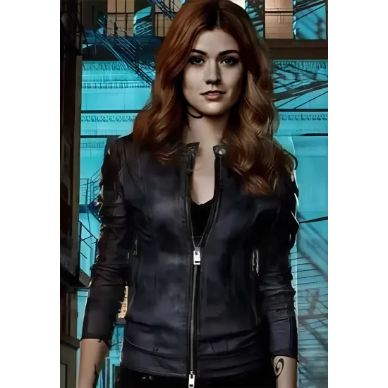 Shadowhunters Season 03 Katherine Mcnamara Biker Leather Jacket