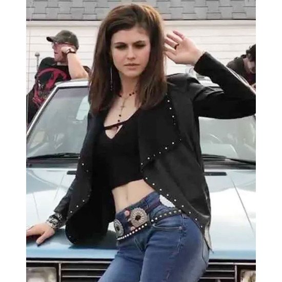 We Summon The Darkness Alexandra Daddario Black Jacket