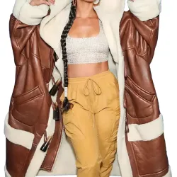 MTV Alicia Keys Shearling Coat