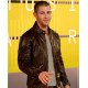 Nick Jonas Brown Leather Jacket