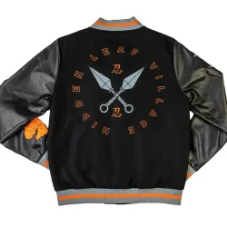 Naruto Hidden Leaf Black Varsity Jacket