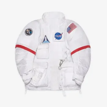 Nasa Puffer White Jacket